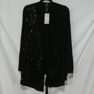 EMERY ROSE | 2XL | Black Sequin Embellished Cardigan | NWT